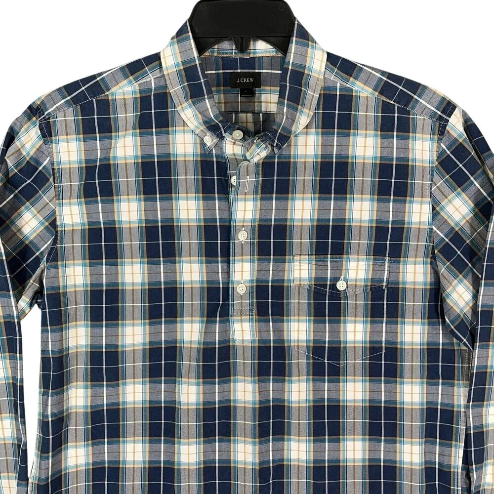 J Crew Plaid Shirt Men L Casual Everyday‎ Workwear Layering Classic Fit Office